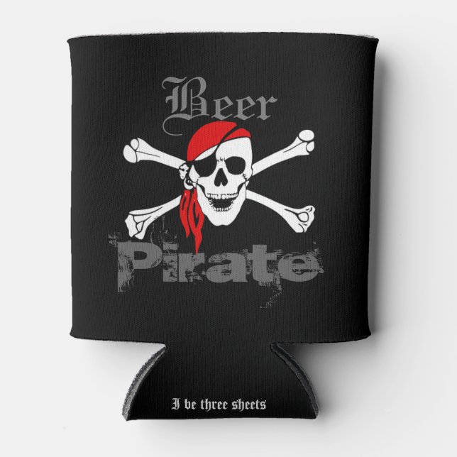 Rafraichisseur De Cannettes Je suis trois feuilles au vent drôle bière pirate (Devant)