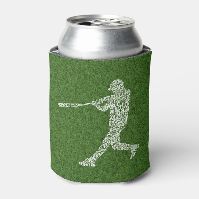Rafraichisseur De Cannettes Joueur de baseball typographique (Can devant)
