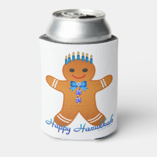 Rafraichisseur De Cannettes Judaïque Hanoukka Gingerbread Homme Menorah