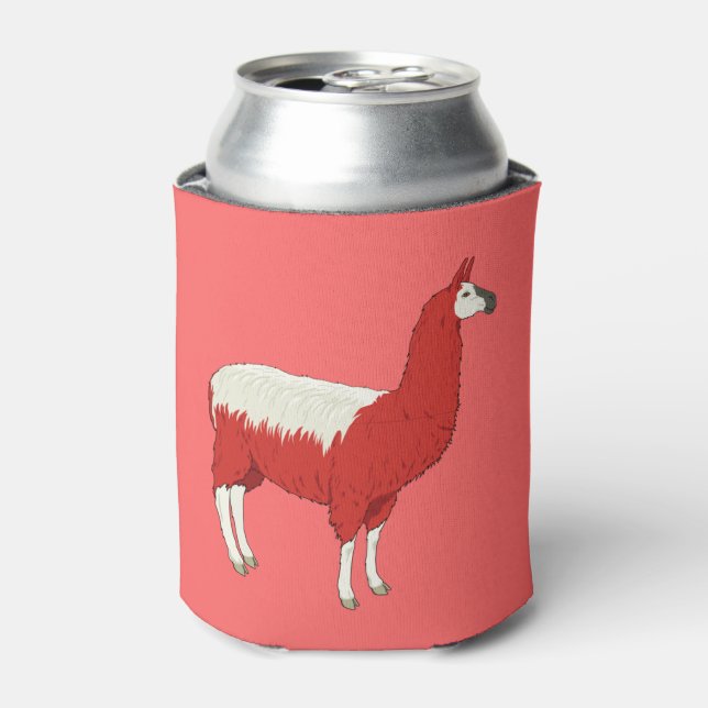 Rafraichisseur De Cannettes Llama Rouge Drôle (Can devant)