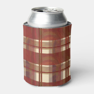 Rafraichisseur De Cannettes Madras Plaid Fall Red