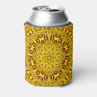 Rafraichisseur De Cannettes Marigolds Kaleidoscope jaune et rouge Vintage