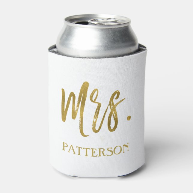 Rafraichisseur De Cannettes Mme Nom Gold Foil Can Cooler (Can devant)