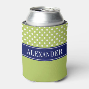 Rafraichisseur De Cannettes Monogramme CB Navy à pois blancs
