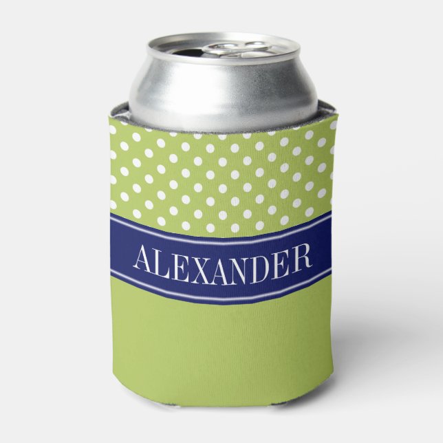 Rafraichisseur De Cannettes Monogramme CB Navy à pois blancs (Can devant)