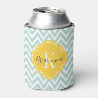 Rafraichisseur De Cannettes Monogramme de menthe et de fromage jaune