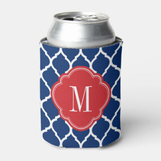 Rafraichisseur De Cannettes Monogramme de Quatrefoil rouge blanc et bleu maroc