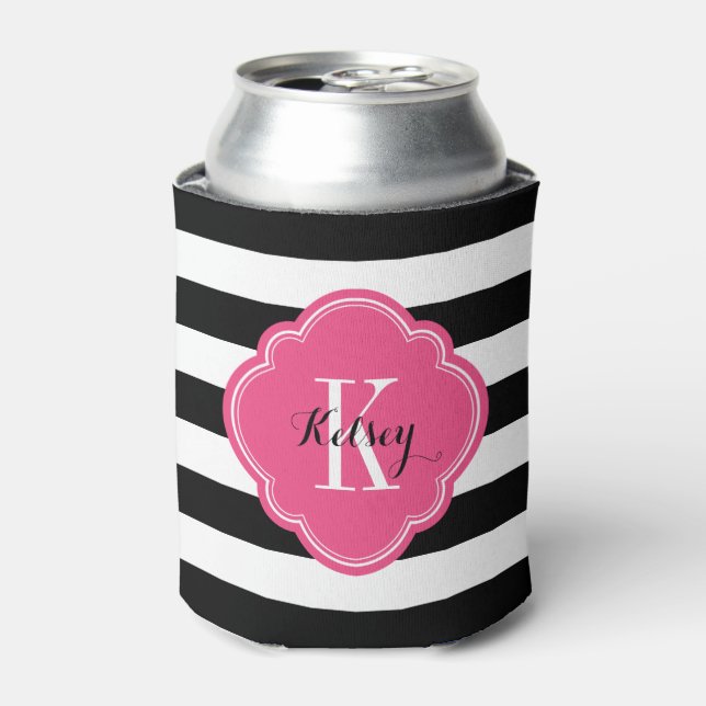 Rafraichisseur De Cannettes Monogramme noir et rose épicé (Can devant)