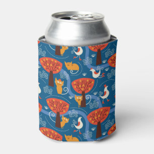 Rafraichisseur De Cannettes motif avec les chats et les oiseaux mignons
