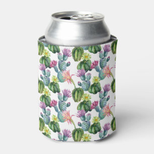 Rafraichisseur De Cannettes Motif d'art de cactus d'aquarelle