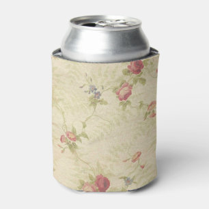 Rafraichisseur De Cannettes motif en tissu vieil Rose vintage