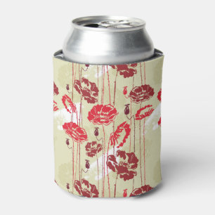 Rafraichisseur De Cannettes Motif floral 2 d'élégance abstraite