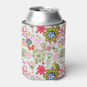 Rafraichisseur De Cannettes Motif floral dans le rétro style 2