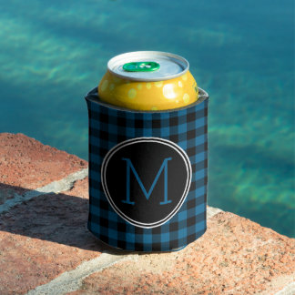 Rafraichisseur De Cannettes Motif Plaid personnalisé Blue Black Buffalo Check