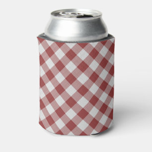 Rafraichisseur De Cannettes motif rouge de guingan