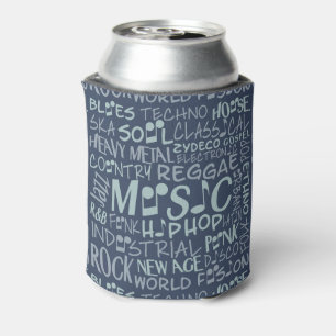 Rafraichisseur De Cannettes Music Genres Word Collage boisson personnalisée gl
