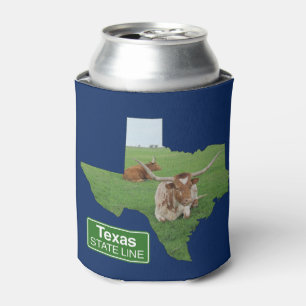 Rafraichisseur De Cannettes Panneau de la ligne d'état Texas Longhorn Steer