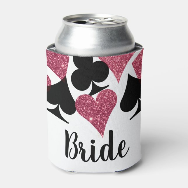 Rafraichisseur De Cannettes Parties scintillant rose Vegas Bride Custom Can Co (Can devant)