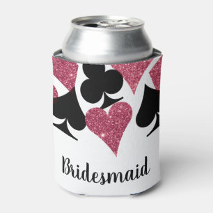 Rafraichisseur De Cannettes Parties scintillant rose Vegas Bridesmaid Custom C