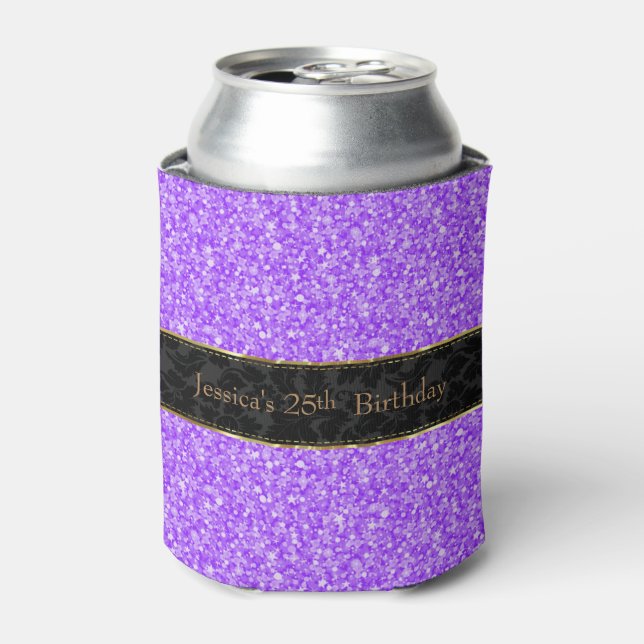 Rafraichisseur De Cannettes Parties scintillant violette et accents Black-Gold (Can devant)