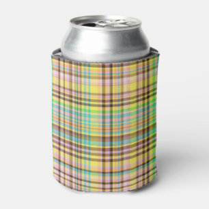 Rafraichisseur De Cannettes Pastels au chocolat Plaid 2-INSULATÉE CAN COOLER