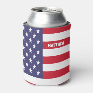 Rafraichisseur De Cannettes Personnalisé États-Unis Drapeau américain Patrioti