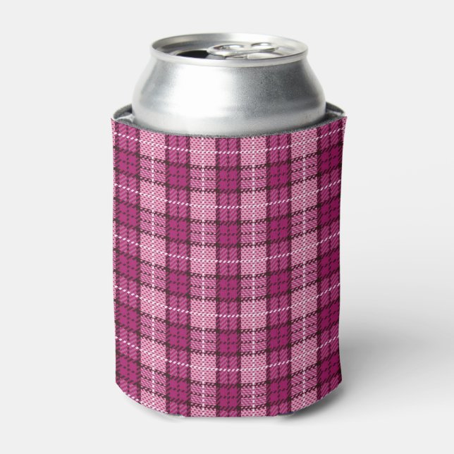 Rafraichisseur De Cannettes Pixel Plaid_Magenta-Noir (Can devant)