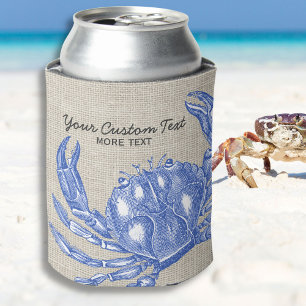 Rafraichisseur De Cannettes Plage nautique vintage fraîche de coutume de crab