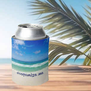 Rafraichisseur De Cannettes Plage Photographie Ciel bleu avec vagues
