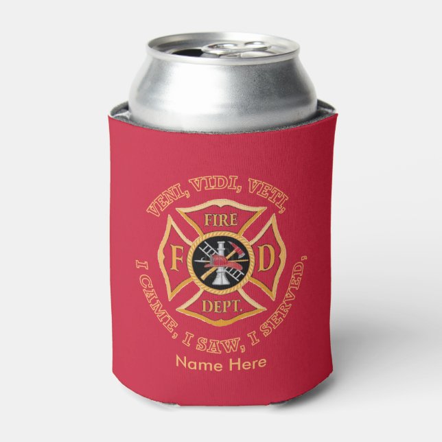 Rafraichisseur De Cannettes Pompier Maltese Cross VVV Custom Can Cooler (Can devant)