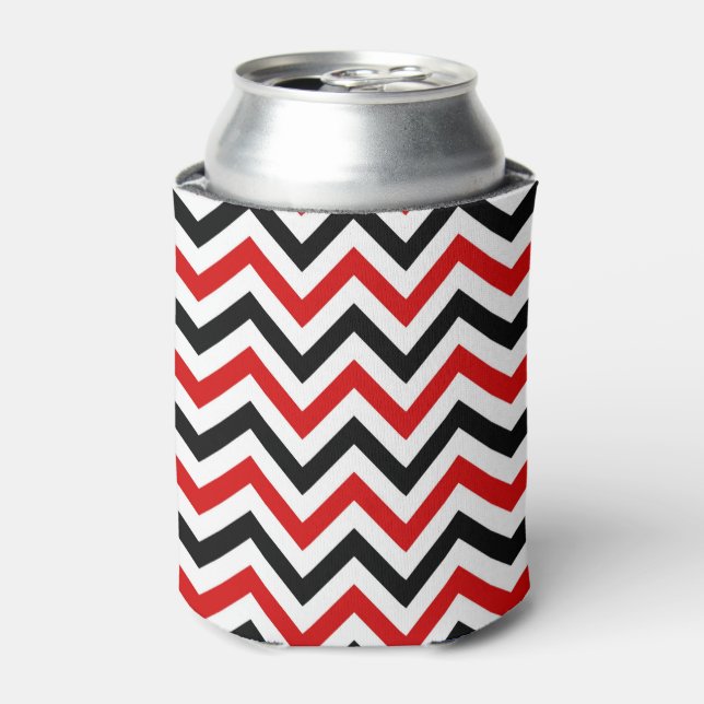 Rafraichisseur De Cannettes Red, white, Black Large Chevron Zig Zag (Can devant)