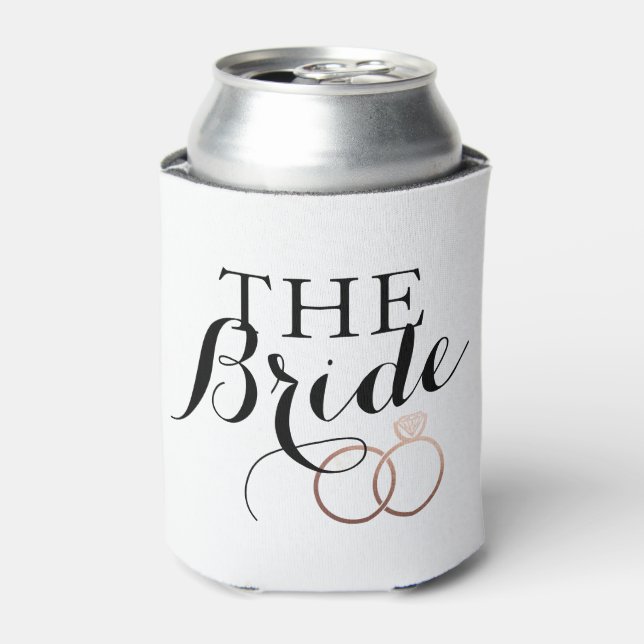 Rafraichisseur De Cannettes Rose Gold Mariage Cercles Bride Custom Can Cooler (Can devant)