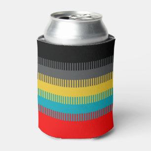 Rafraichisseur De Cannettes Rouge Bleu Jaune Noir Gris Abstrait Motif unique