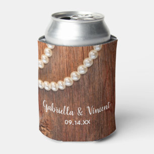 Rafraichisseur De Cannettes Rustic Pearls Country Grange Mariage Faveurs