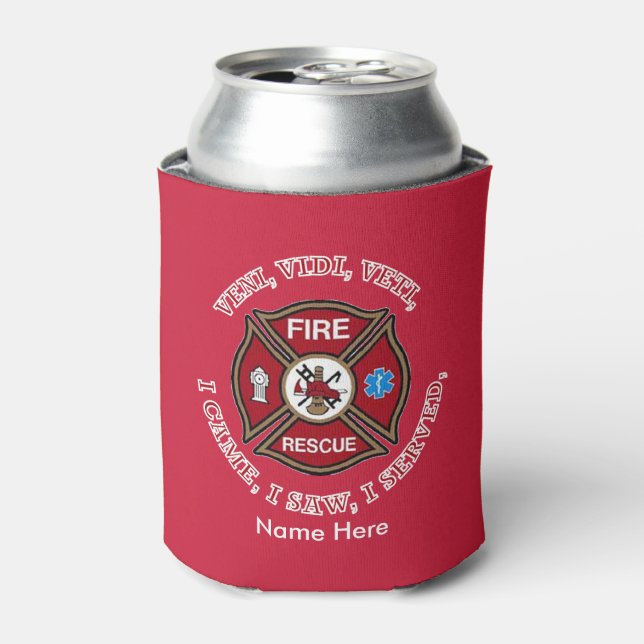 Rafraichisseur De Cannettes Secourt incendie Maltese Cross VVV Custom Can Cool (Can devant)