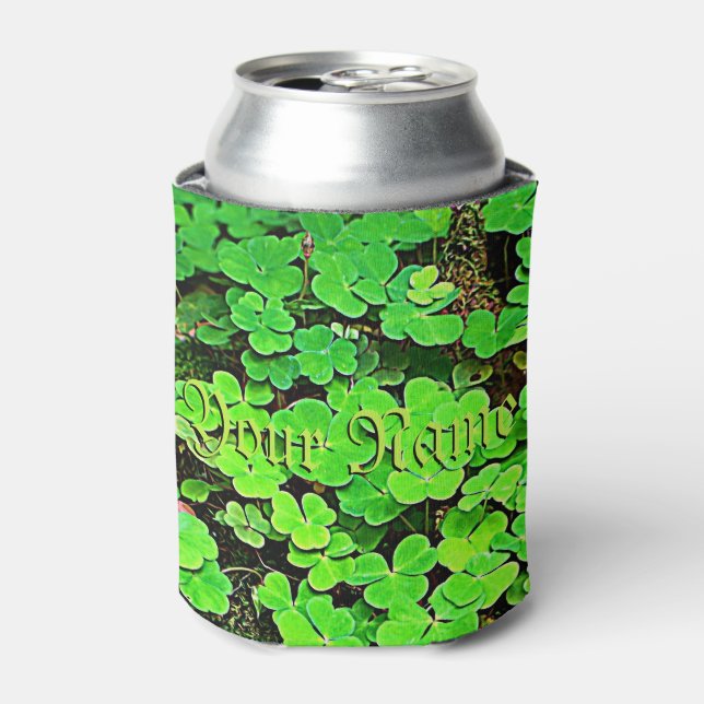 Rafraichisseur De Cannettes Shamrocks sauvages Personnalisé St. Paddy's Can Co (Can devant)