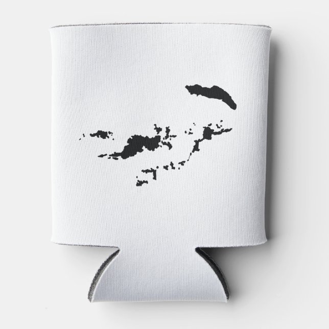 Rafraichisseur De Cannettes Silhouette des îles Vierges britanniques (Devant)