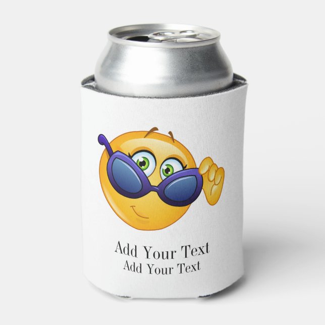 Rafraichisseur De Cannettes Smilie avec lunettes de soleil Can Cooler - srf (Can devant)