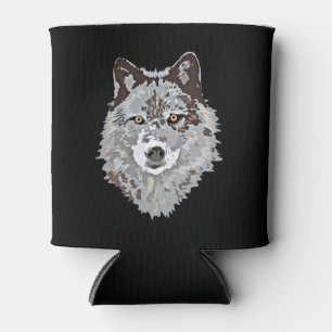 Rafraichisseur De Cannettes Tête stylisée de loup