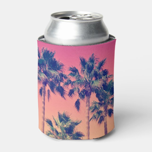 Rafraichisseur De Cannettes Tropical Vintage Palm Trees Girly (Can devant)