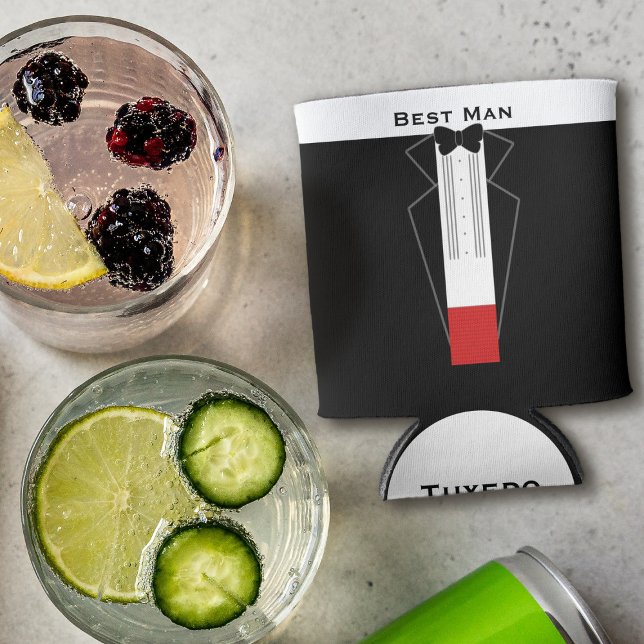 Rafraichisseur De Cannettes Tuxedo Garçon d'Honneur Enterrement de Vie de Garç (Just add your Best Man's Name)