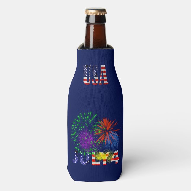 Rafraîchisseur Pour Bouteille 4 juillet feux (Bottle Devant)