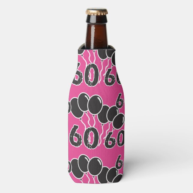 Rafraîchisseur Pour Bouteille 60e anniversaire ROSE NOIR (Bottle Devant)