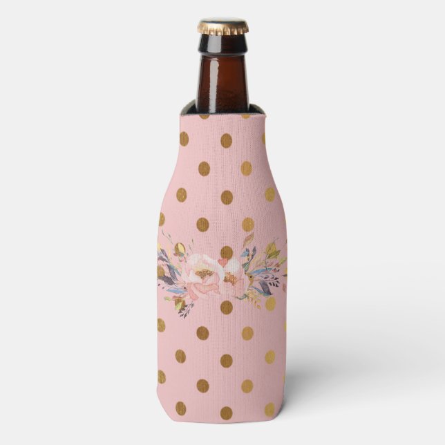Rafraîchisseur Pour Bouteille Adorable Faux Pois d'or (Bottle Devant)