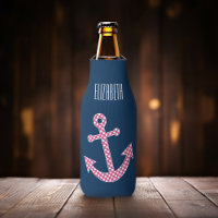 Ancre de point rose mignon avec nom personnalisé M