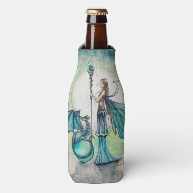 Rafraîchisseur Pour Bouteille Aquamarine Dragon Imaginaire Fairy Art (Bottle Devant)