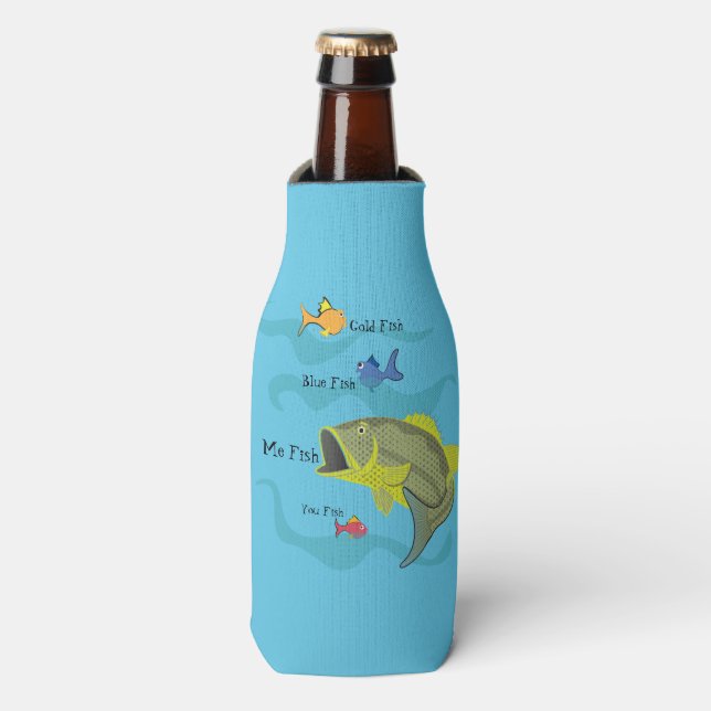 Rafraîchisseur Pour Bouteille Basse de dessin pêche (Bottle Devant)