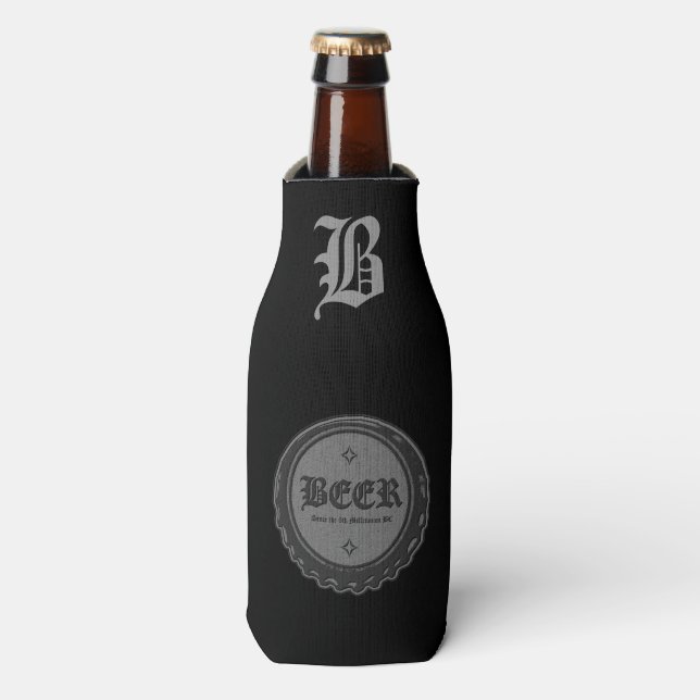 Rafraîchisseur Pour Bouteille Bière Casquette Gray 2 (Bottle Devant)