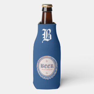 Rafraîchisseur Pour Bouteille Bleu/blanc de casquette de bouteille à bière