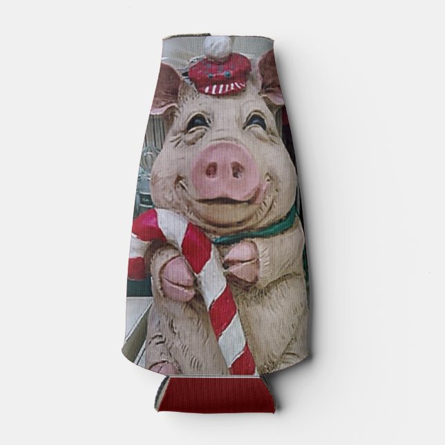 RAFRAÎCHISSEUR POUR BOUTEILLE BOUTEILLE DE NOËL PIGGY GLACIÈRE/INSULTE COSY (Devant)